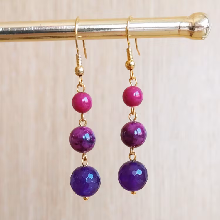 Örhängen | Malaysia jade & glas