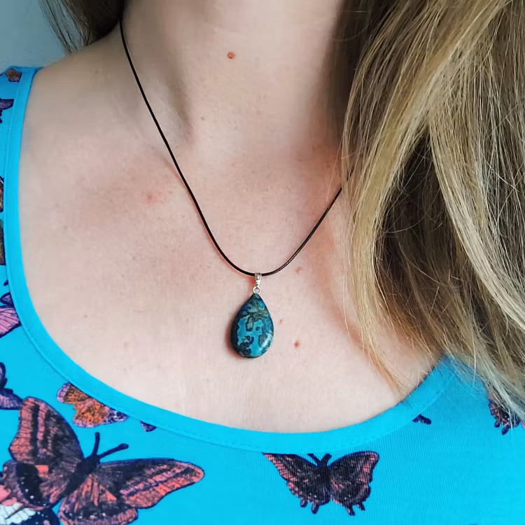 Halsband med hänge | Agat
