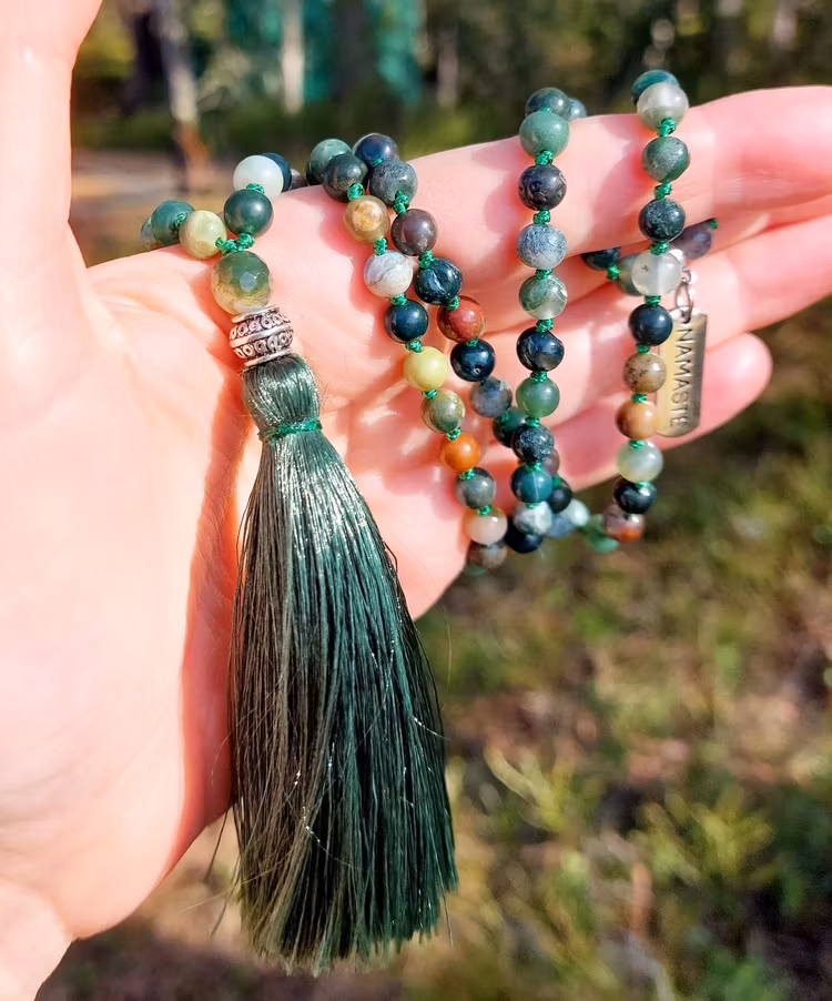 Mala | Indisk agat & mossagat
