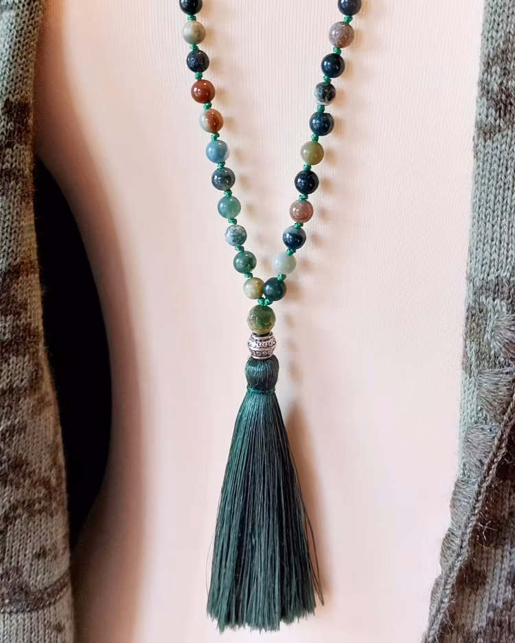 Mala | Indisk agat & mossagat