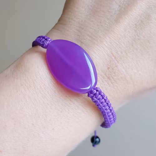 Makraméarmband | Agat