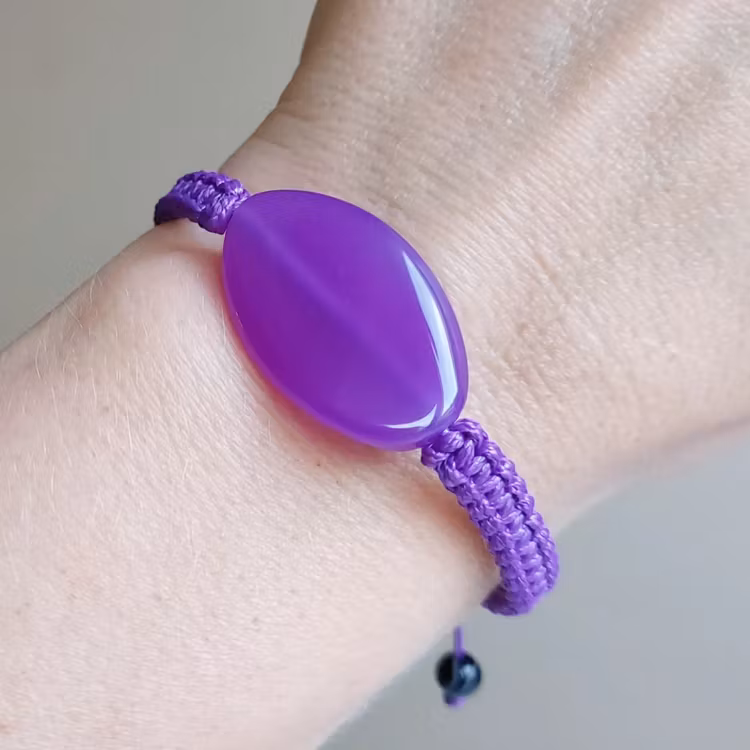 Makraméarmband | Agat