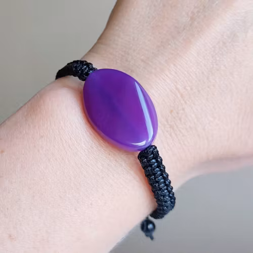 Makraméarmband | Agat