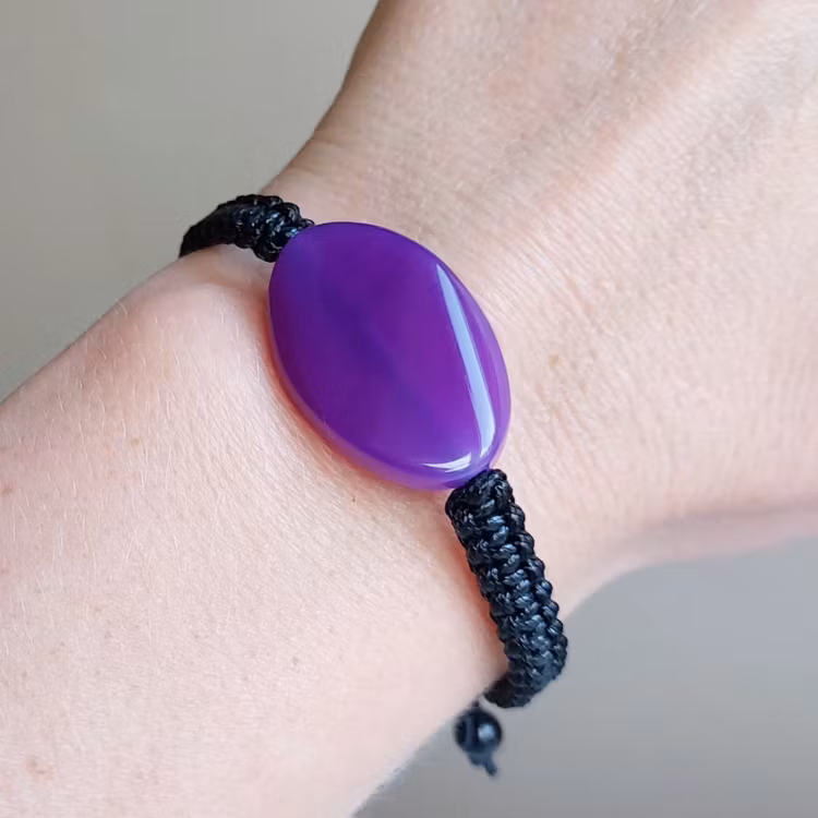 Makraméarmband | Agat
