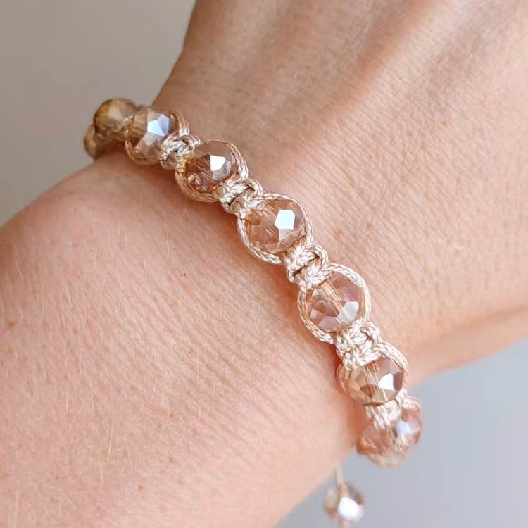 Makraméarmband | Glas