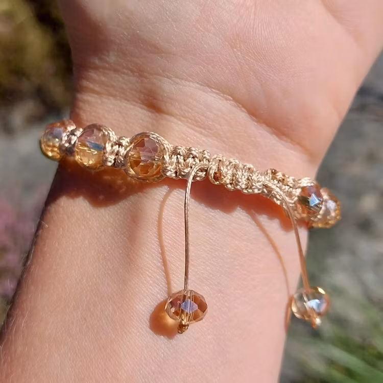 Makraméarmband | Glas
