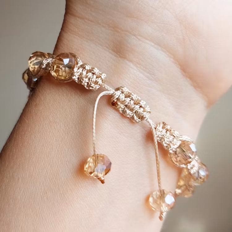 Makraméarmband | Glas