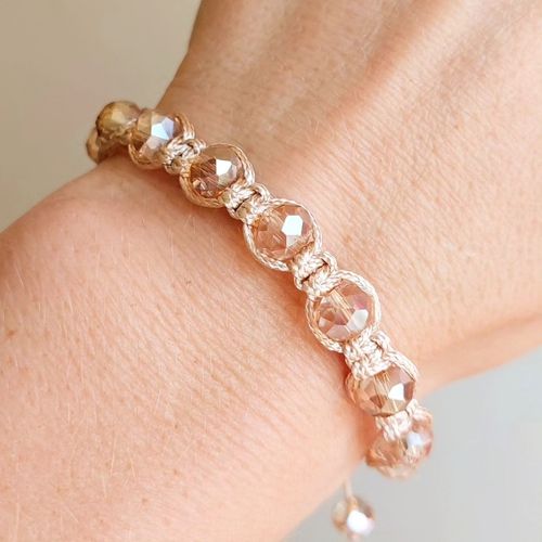 Makraméarmband | Glas