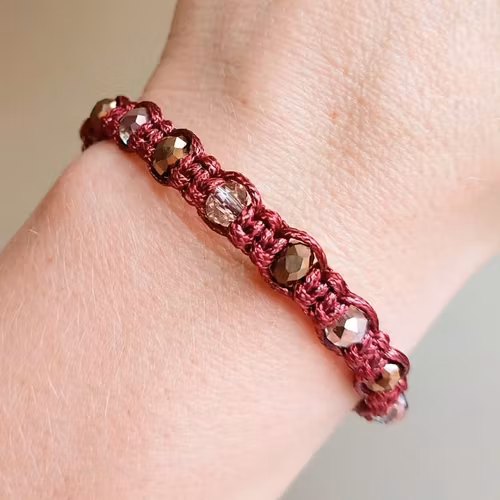 Makraméarmband | Glas