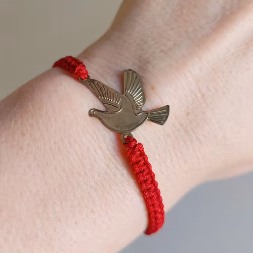 Makraméarmband | Metall
