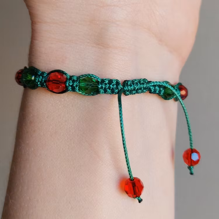 Makraméarmband | Glas