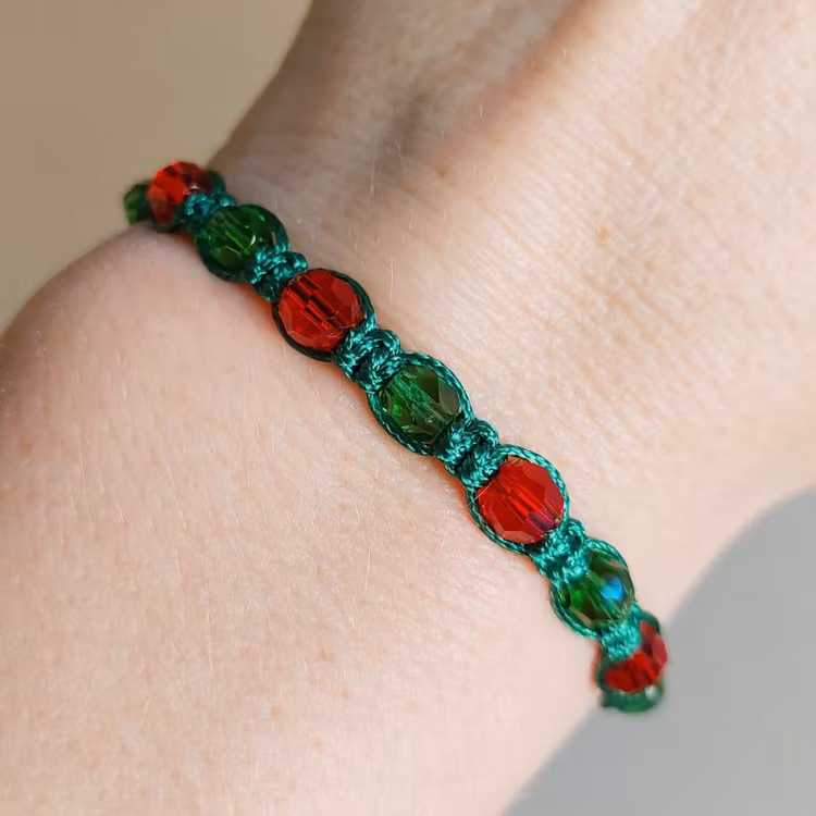 Makraméarmband | Glas