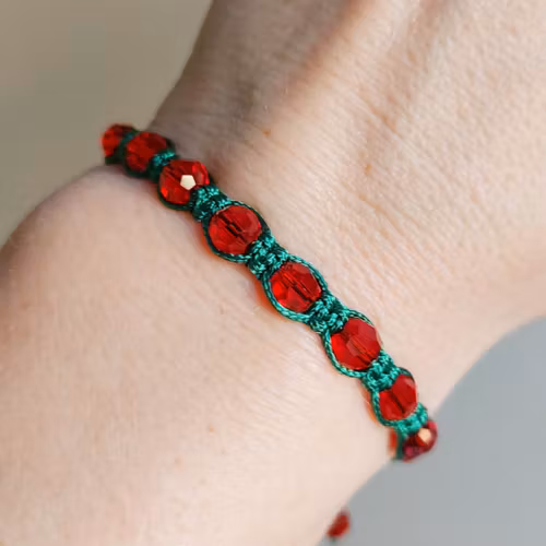 Makraméarmband | Glas