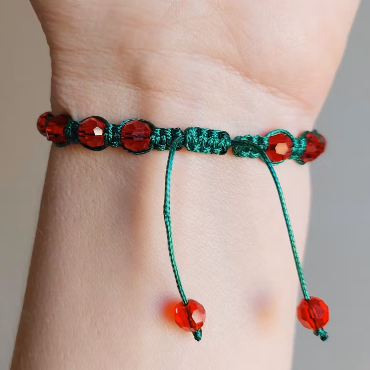 Makraméarmband | Glas