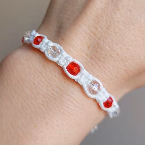 Makraméarmband | Glas