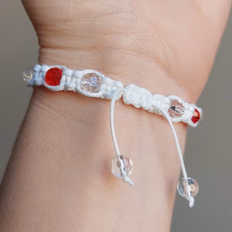 Makraméarmband | Glas