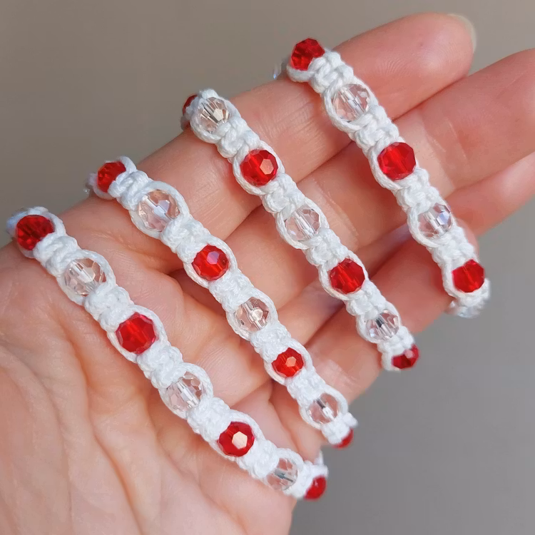 Makraméarmband | Glas