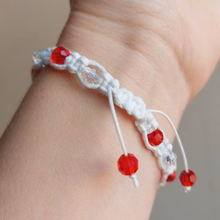 Makraméarmband | Glas