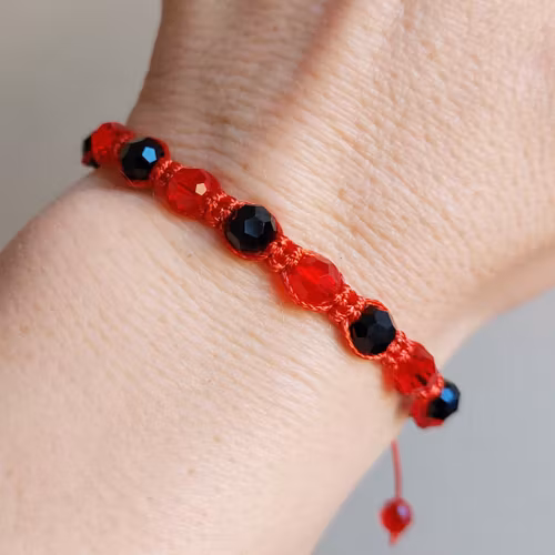 Makraméarmband | Glas