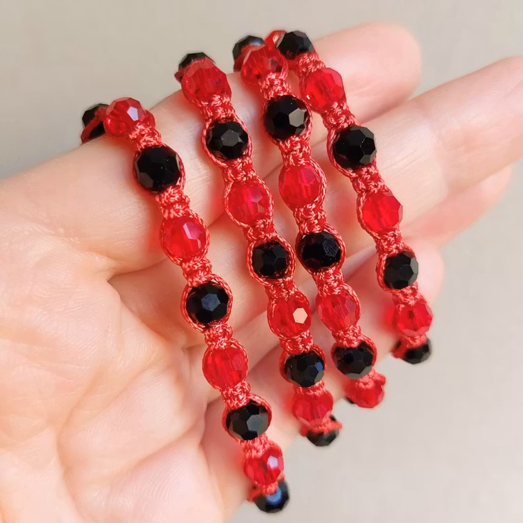 Makraméarmband | Glas