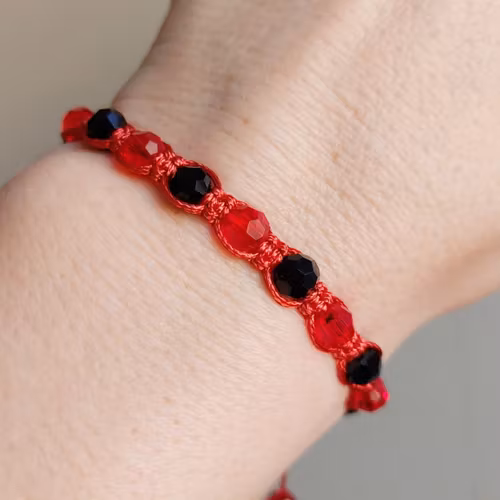 Makraméarmband | Glas