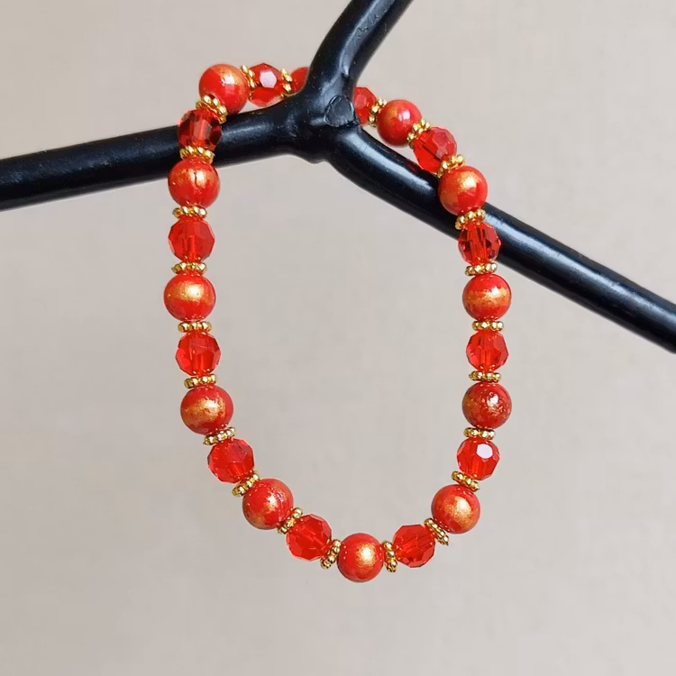 Elastiskt armband | Jade & glas
