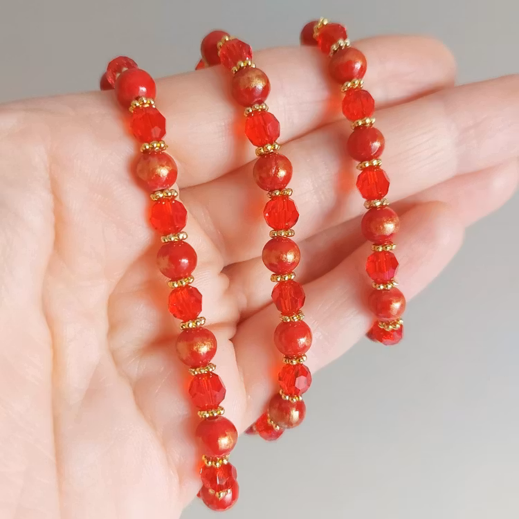 Elastiskt armband | Jade & glas