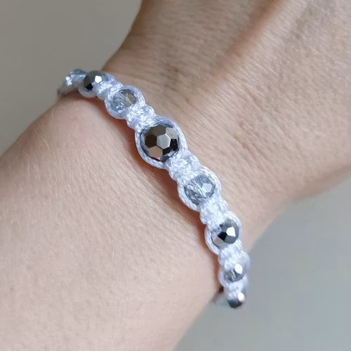 Makraméarmband | Glas