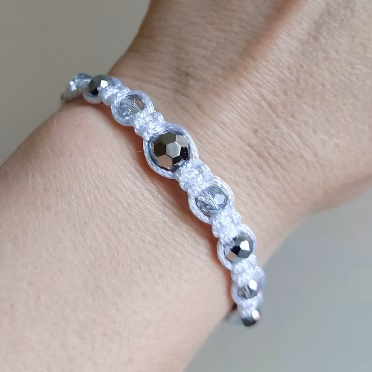 Makraméarmband | Glas
