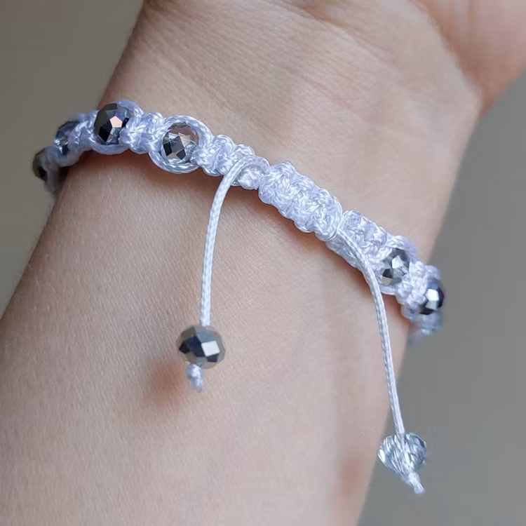 Makraméarmband | Glas