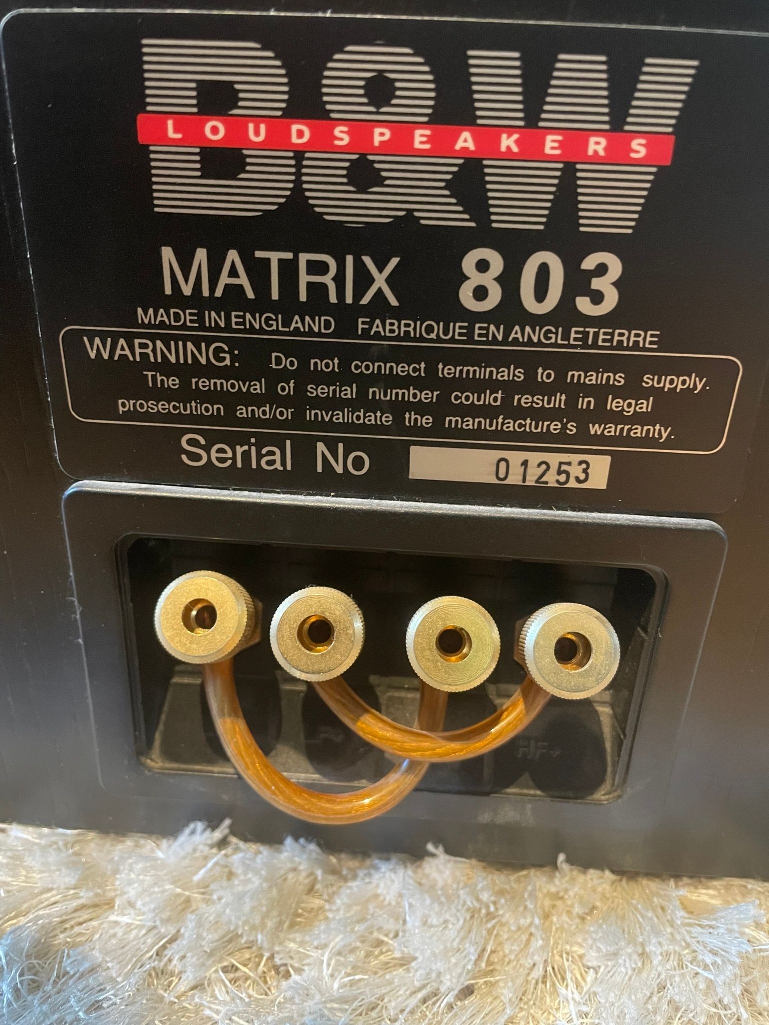 Bowers & Wilkins B&W 803 Matrix PREOWNED
