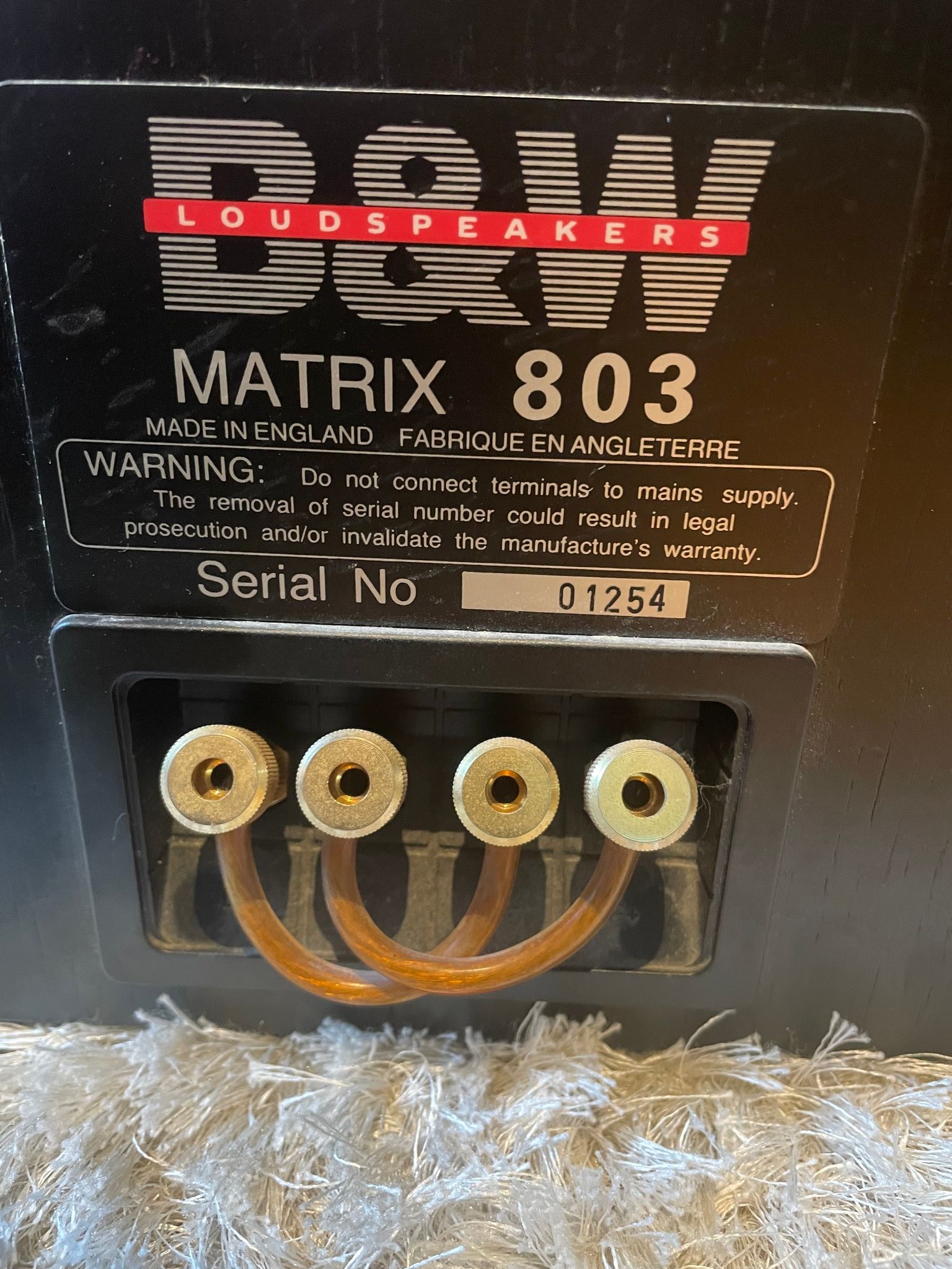 Bowers & Wilkins B&W 803 Matrix PREOWNED