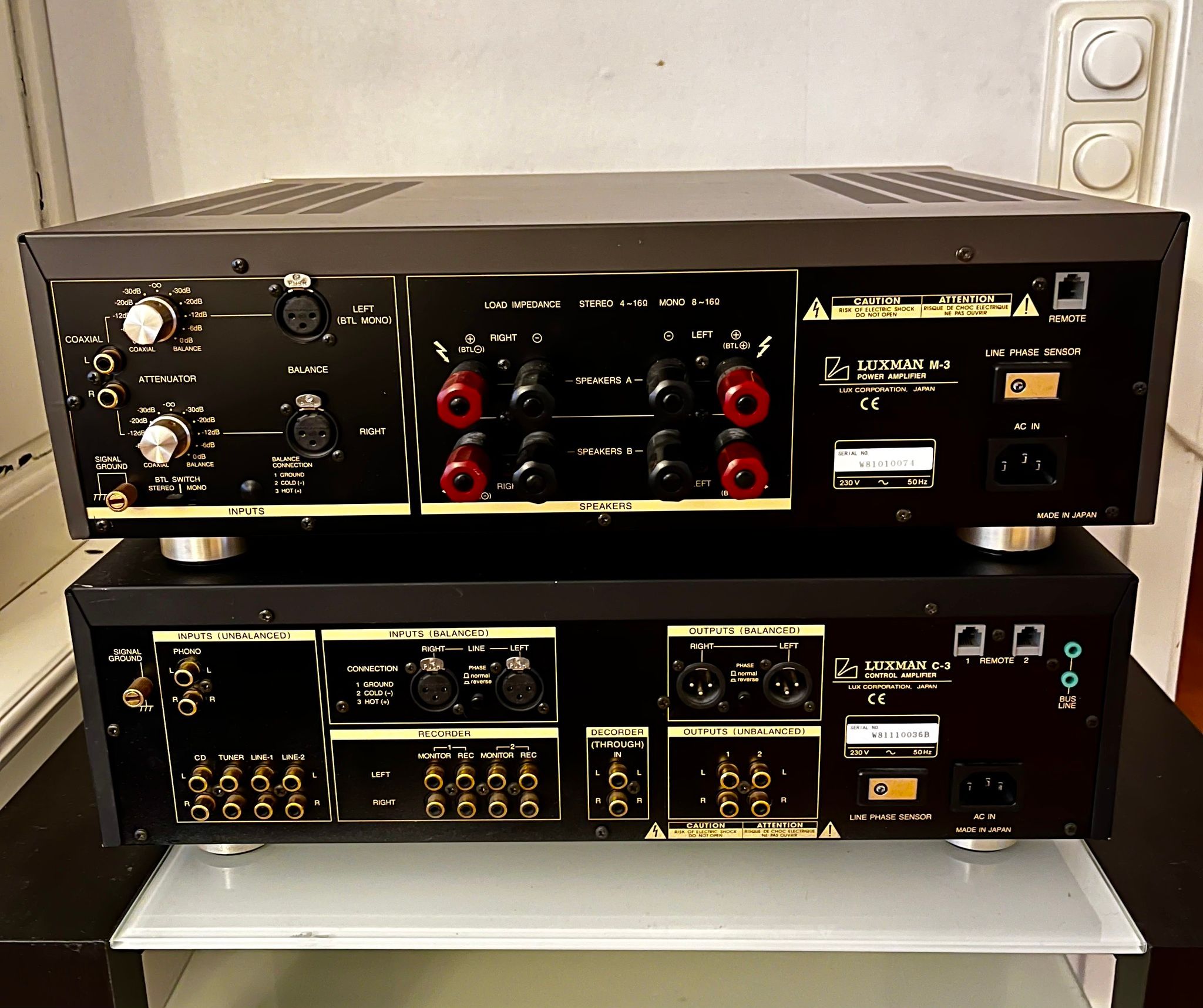 Luxman kombo för och slutsteg M3 samt C3 - begagnat i gott skick