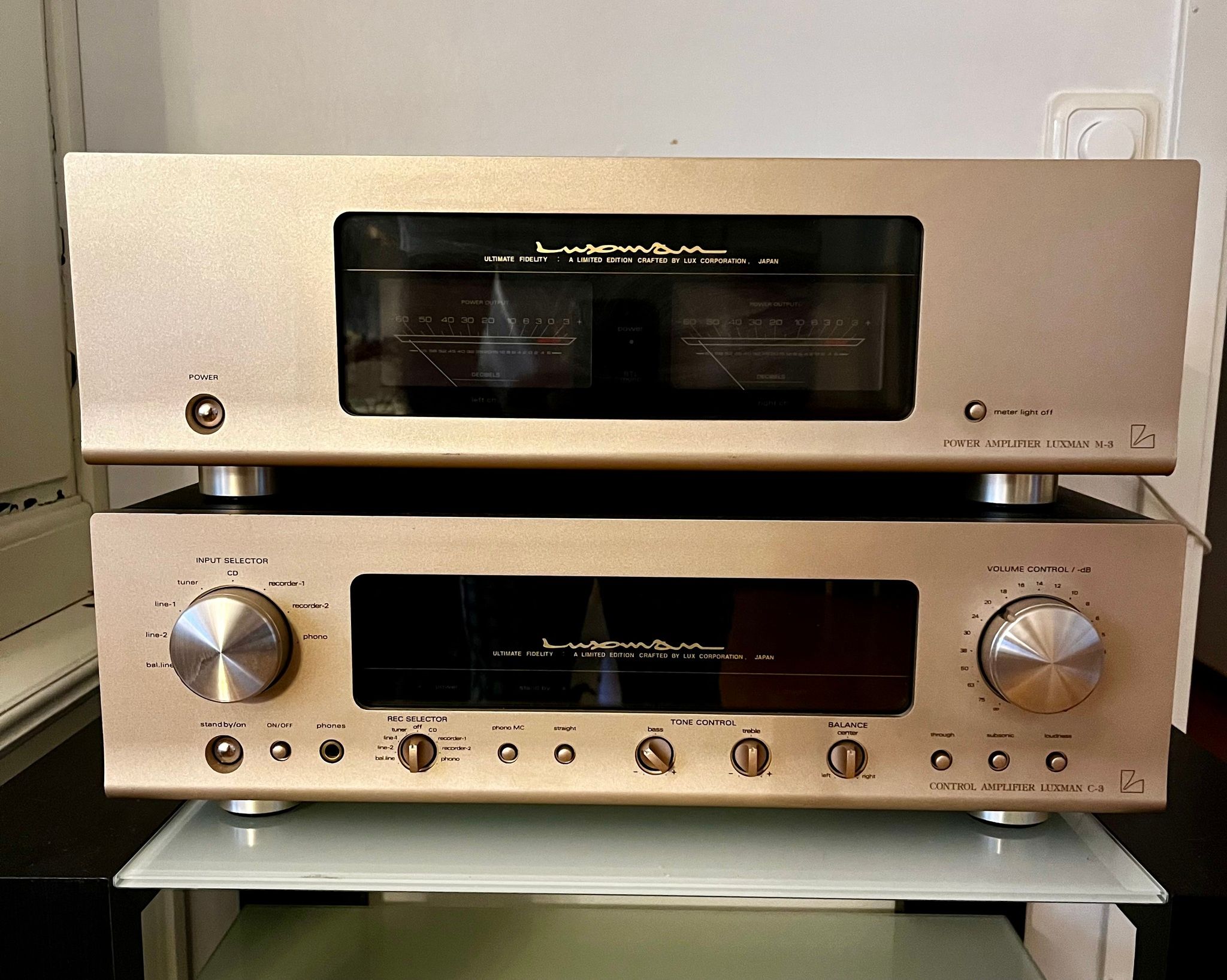 Luxman kombo för och slutsteg M3 samt C3 - begagnat i gott skick