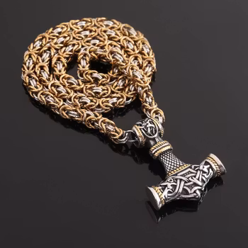 Kraftig Thors hammer smykke med 8 mm. kongelenke