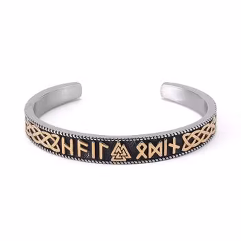 Valknut armring med runer