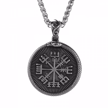 Vegvisir/Valknut (omringet av Nidhugg) smykke