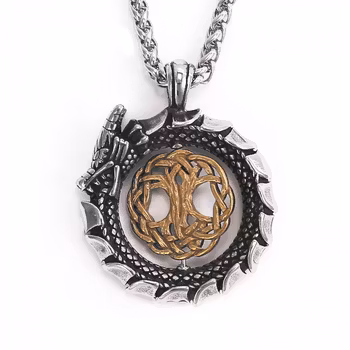Livets tre/ Yggdrasil (Vendbar) omgitt av Midgardsormen
