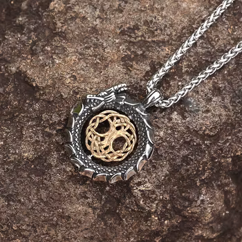 Livets tre/ Yggdrasil (Vendbar) omgitt av Midgardsormen
