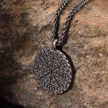 «Antikk Look» Vegvisir/redselshjelmen smykke