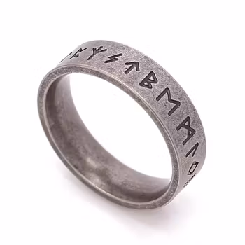 Ring med runer 6 mm.