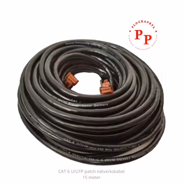Nätverkskabel CAT6 oskärmad, 15m