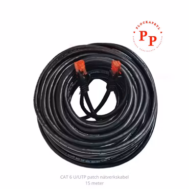 Nätverkskabel CAT6 oskärmad, 15m