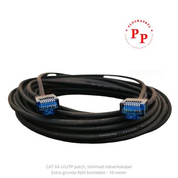 Nätverkskabel slim CAT6A oskärmad, 10m