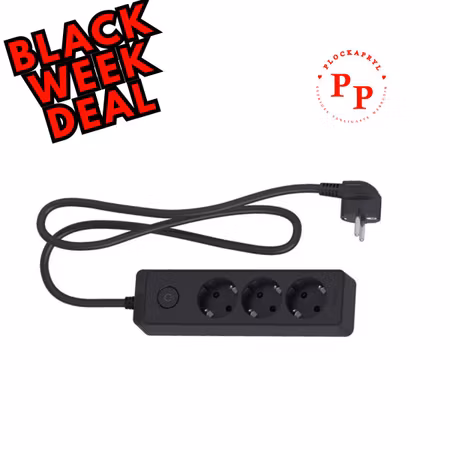 Grenuttag 3-vägs 1,5m - Svart