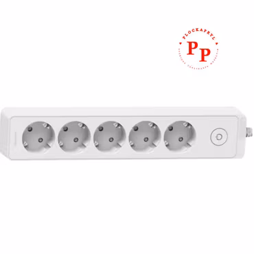 Grenuttag 5-vägs 1,5m - Vit