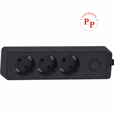 Grenuttag 3-vägs 1,5m - Svart