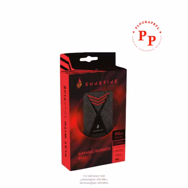 Extern hårrdisk - SSD 512 GB (svart/röd)