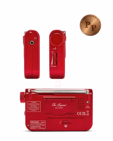 AIWA - Bärbar fickradio, FM AM Röd