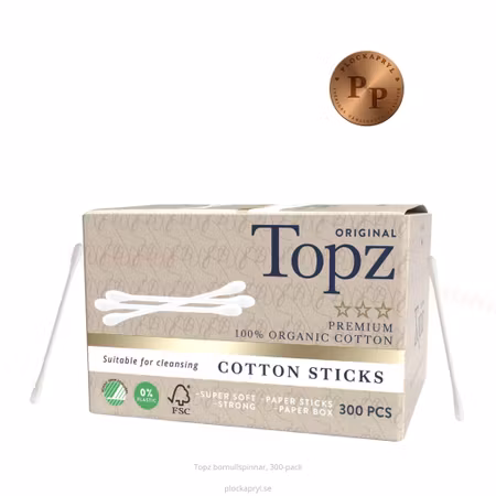 Topz bomullspinnar, 300-pack